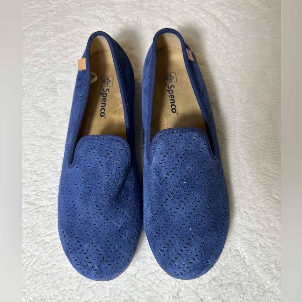Spenco Women's Bailey Ballet Slip On Flat Loafer Shoes, Peacoat Size 11B - Picture 2 of 5
